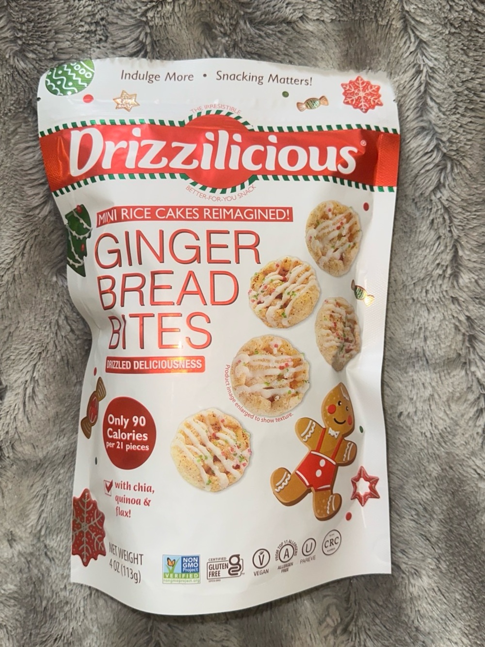BRAND NEW Drizzilicious gingerbread rice cake bites